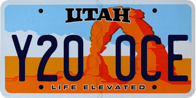 UT license plate Y200CE