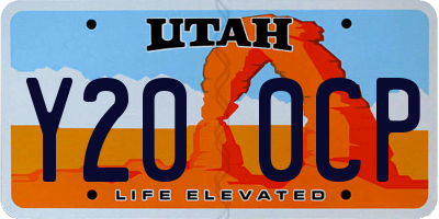 UT license plate Y200CP