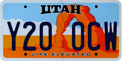 UT license plate Y200CW