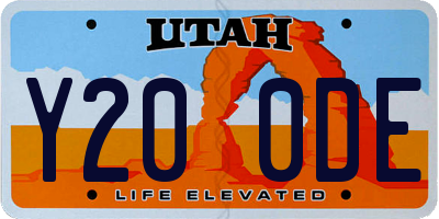 UT license plate Y200DE