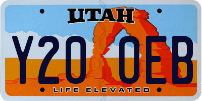 UT license plate Y200EB