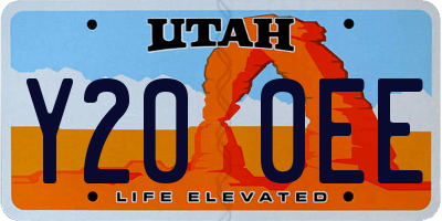 UT license plate Y200EE