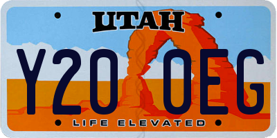 UT license plate Y200EG