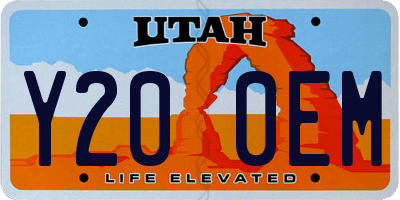 UT license plate Y200EM
