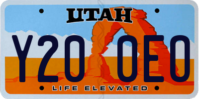 UT license plate Y200EO