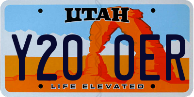UT license plate Y200ER