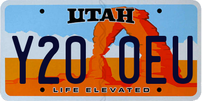 UT license plate Y200EU