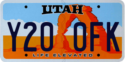 UT license plate Y200FK