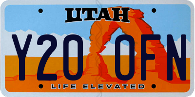 UT license plate Y200FN