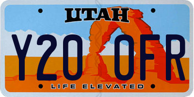 UT license plate Y200FR