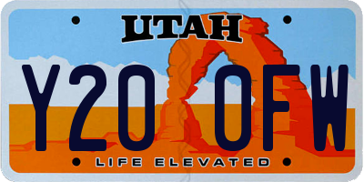 UT license plate Y200FW