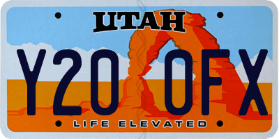 UT license plate Y200FX