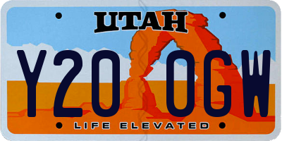 UT license plate Y200GW