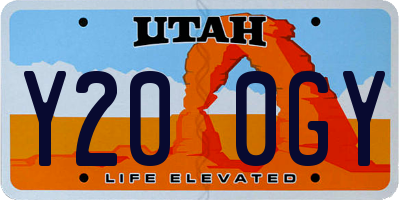 UT license plate Y200GY