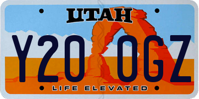 UT license plate Y200GZ