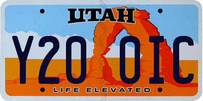 UT license plate Y200IC