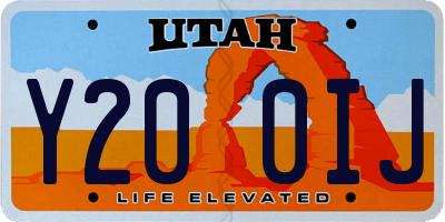 UT license plate Y200IJ