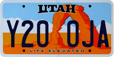 UT license plate Y200JA