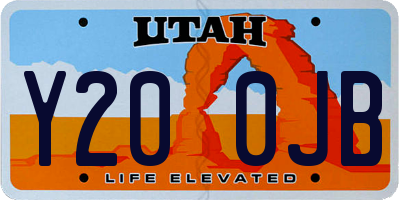 UT license plate Y200JB