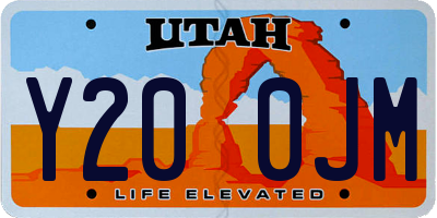 UT license plate Y200JM