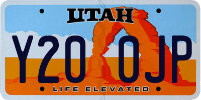 UT license plate Y200JP