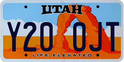 UT license plate Y200JT