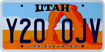 UT license plate Y200JV