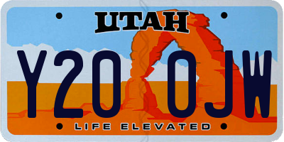 UT license plate Y200JW