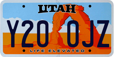 UT license plate Y200JZ