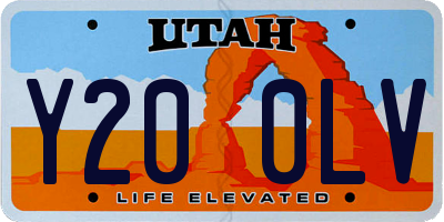 UT license plate Y200LV
