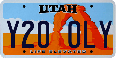 UT license plate Y200LY