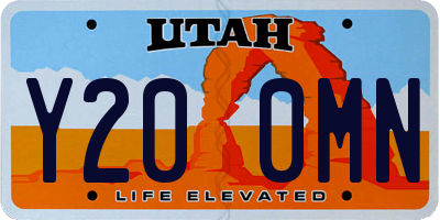 UT license plate Y200MN
