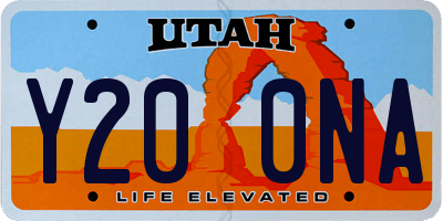 UT license plate Y200NA