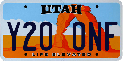 UT license plate Y200NF
