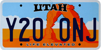 UT license plate Y200NJ