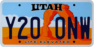UT license plate Y200NW