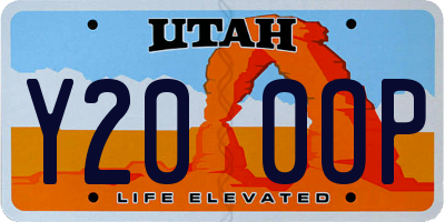 UT license plate Y200OP