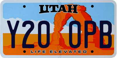 UT license plate Y200PB