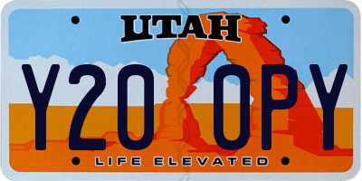 UT license plate Y200PY