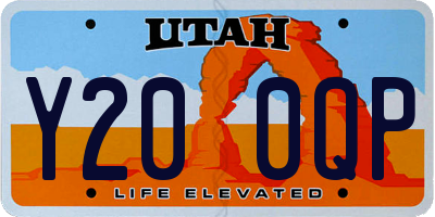 UT license plate Y200QP