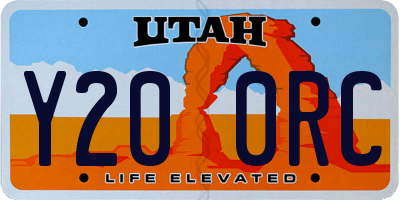 UT license plate Y200RC