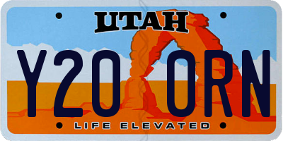 UT license plate Y200RN