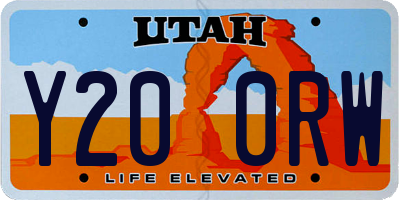 UT license plate Y200RW