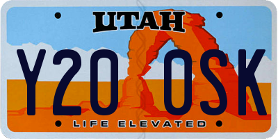 UT license plate Y200SK