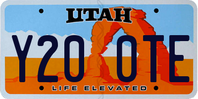 UT license plate Y200TE
