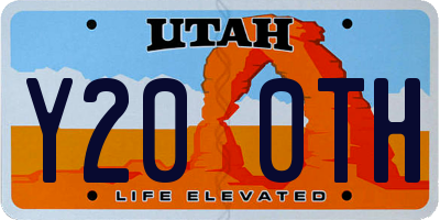 UT license plate Y200TH