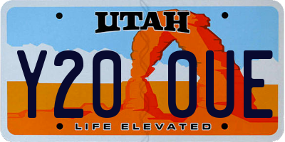 UT license plate Y200UE