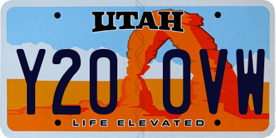 UT license plate Y200VW