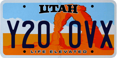 UT license plate Y200VX