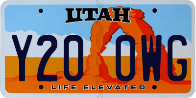 UT license plate Y200WG